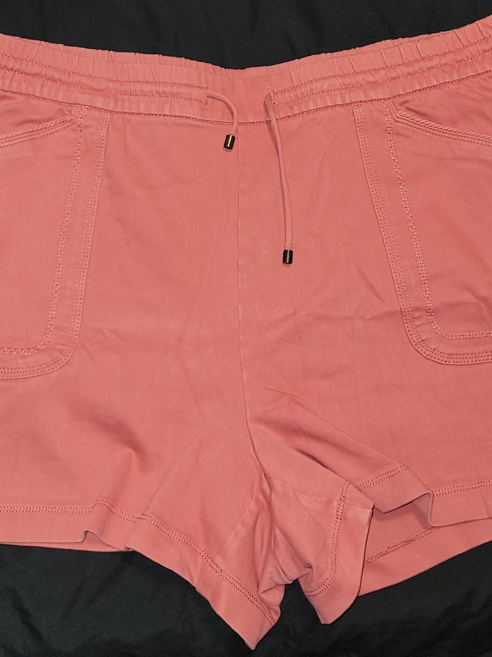Time and Tru Women's Coral Elastic Waist Drawstring Shorts
